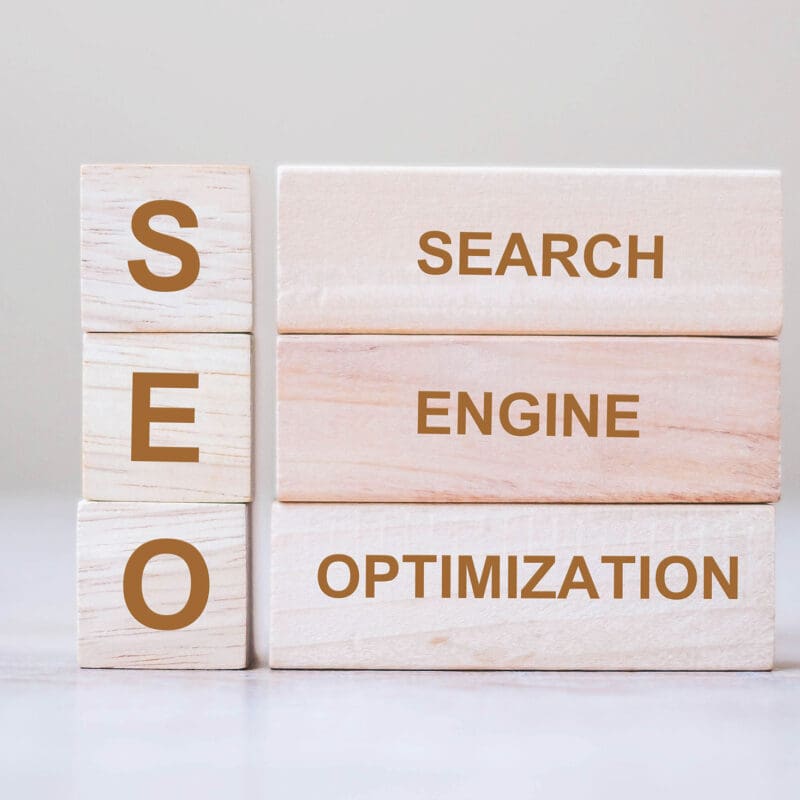 SEO, Search Engine Optimisation on letterblocks