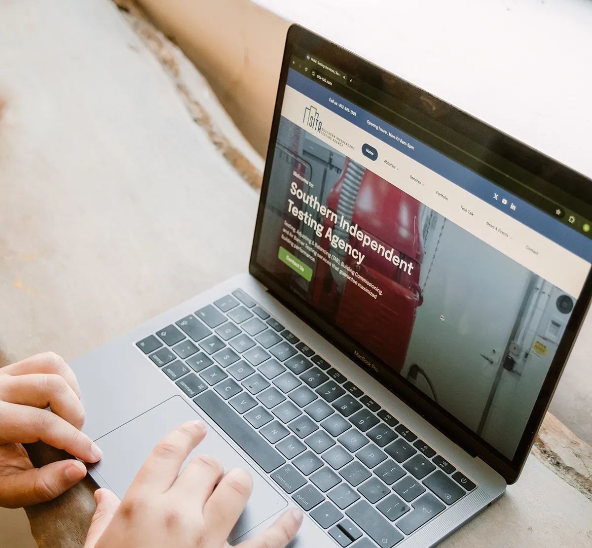 Website maintenance in progress on a laptop, supporting logistics web development, construction website design, and technology website design.