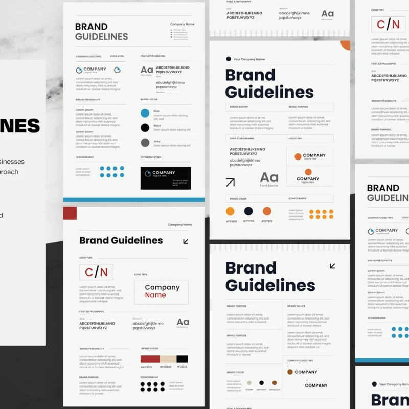 Logistics logo and brand guidelines used in logistics website development and SEO planning